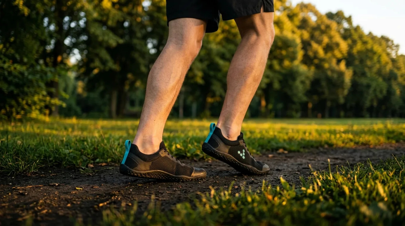 zapatillas barefoot para correr en un camino de tierra